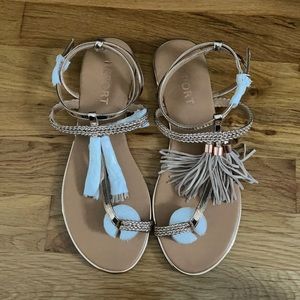 Rose Gold Tassel Sandals